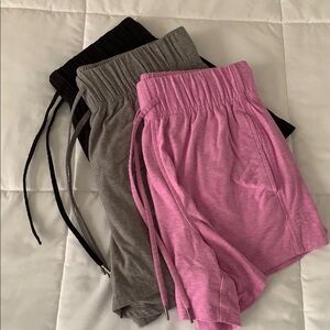 Athletic - Pink, Gray and Black, SOFT Shorts with Elastic Waistband